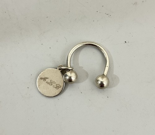 Vintage Tiffany & Co. Sterlingsilber 925 Hufeisen Schlüsselring Schraubkugel mit rundem Etikett - Bild 3 von 6