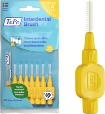 2 x TePe Interdental Brushes - Yellow X-Fine 0.7mm - Pack of 8 Brushes
