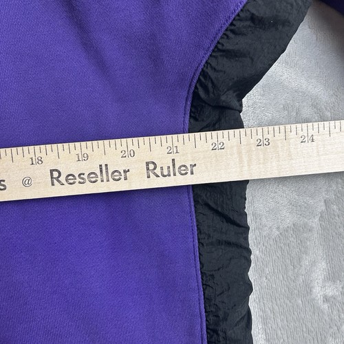 Milwaukee Bucks Sweatshirt Men Small Purple Nike Courtside Back Hit 1/4 Zip 75th - Picture 9 of 11