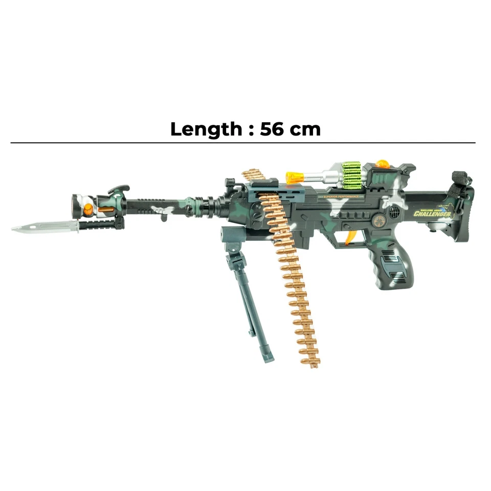 Battery Electric TOY Gun Combat Vibration Light Sound Flash Cosplay Gift Boy 3+ - Image 3 of 4