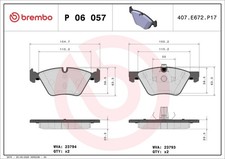 BREMBO Bremsbelagsatz Scheibenbremse XTRA LINE P 06 057X für E60 BMW 5er Touring
