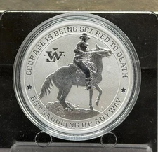 1 oz 2021 John Wayne Perth Mint .9999 Fine Silver Coin 15000 Mintage Tuvalu