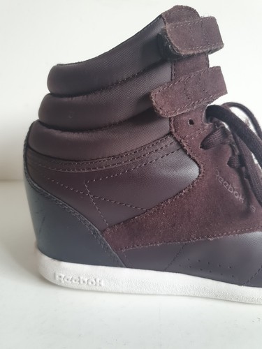 Reebok Classic Womens High Hi Top Hidden Wedge Heel Purple - Picture 10 of 24