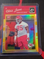 2016 Chris Jones Donruss Optic Holofractor Rookie Card. rookie card picture
