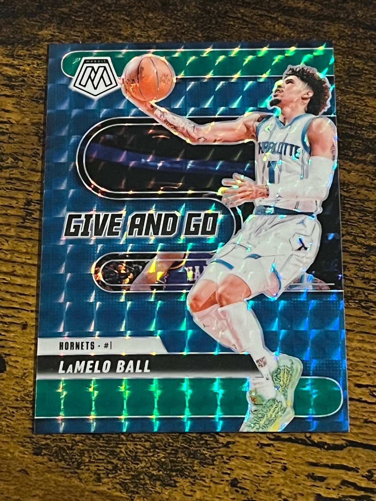 2024-25 Panini Mosaic #13 LaMelo Ball Give and Go Mosaic Green