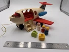 1970 70s Fisher Price Vintage Little People Fun Toy Jet Airplane Plane  Pretend