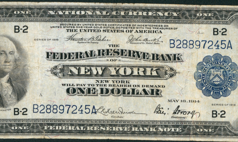 $1 1918 The Federal Reserve Bank of New York ** PAPER CURRENCY AUCTIONS