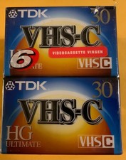 SEALED TDK VHS-C HG Ultimate TC 30 Camcorder Cassette 6 Pack Tapes