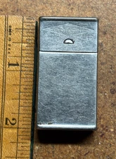 Vintage antique GILLETTE BLADES metal chrome BOX + Lid + 4 blades GEM WILKINSON