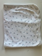 Ralph Lauren Blue Bear Print Baby Blanket Lovey 24"x30"