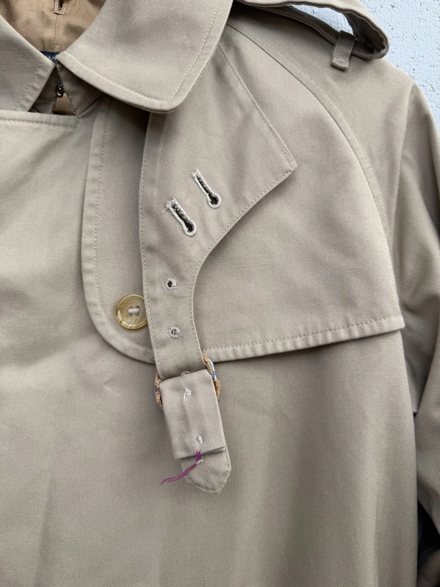 Abrigo de Colección Burberrys para Mujer 8 Largo Beige Algodón Trench Lana Forrado Cinturón Clásico