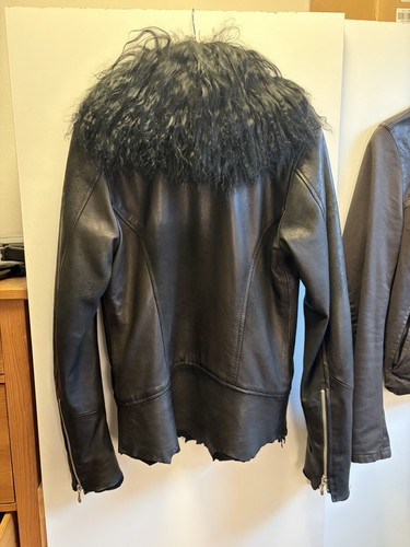14th addiction cross zip with fur GOATSKIN and SILK s… - Gem