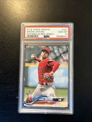 2018 Topps Update Series - Shohei Ohtani #US1 Pitching, Red Jersey (RC)