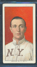 T206 Piedmont 350: ART DEVLIN New York Giants VG-EX front ~ FAIR pl on back