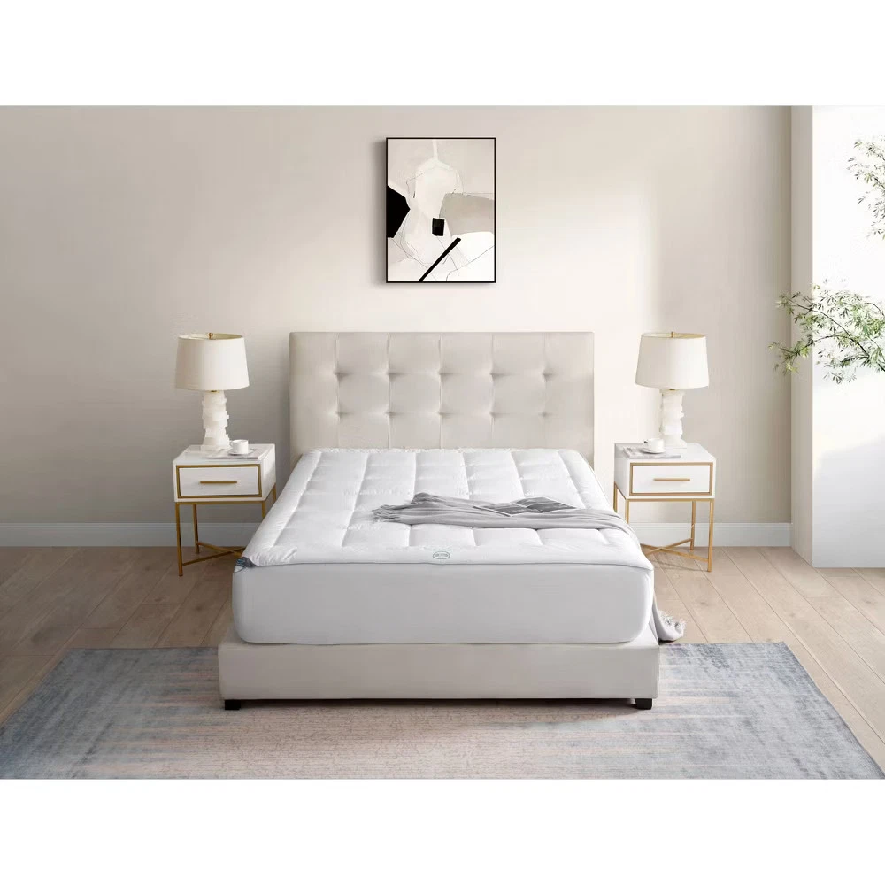 Sleep Climate Twin 300 Thread Count Down Alternative Mattress Pad: Cotton Blend,