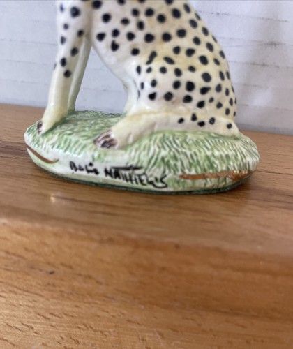 Vintage eine Original Skulptur signiert Basil Matthews England Gepard Katze Figur - Bild 4 von 9