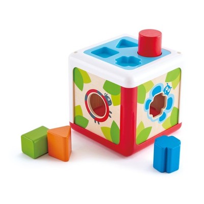Hape Shape Sorting Box | Cute Animal Wooden Sorter Box, Multicolor 