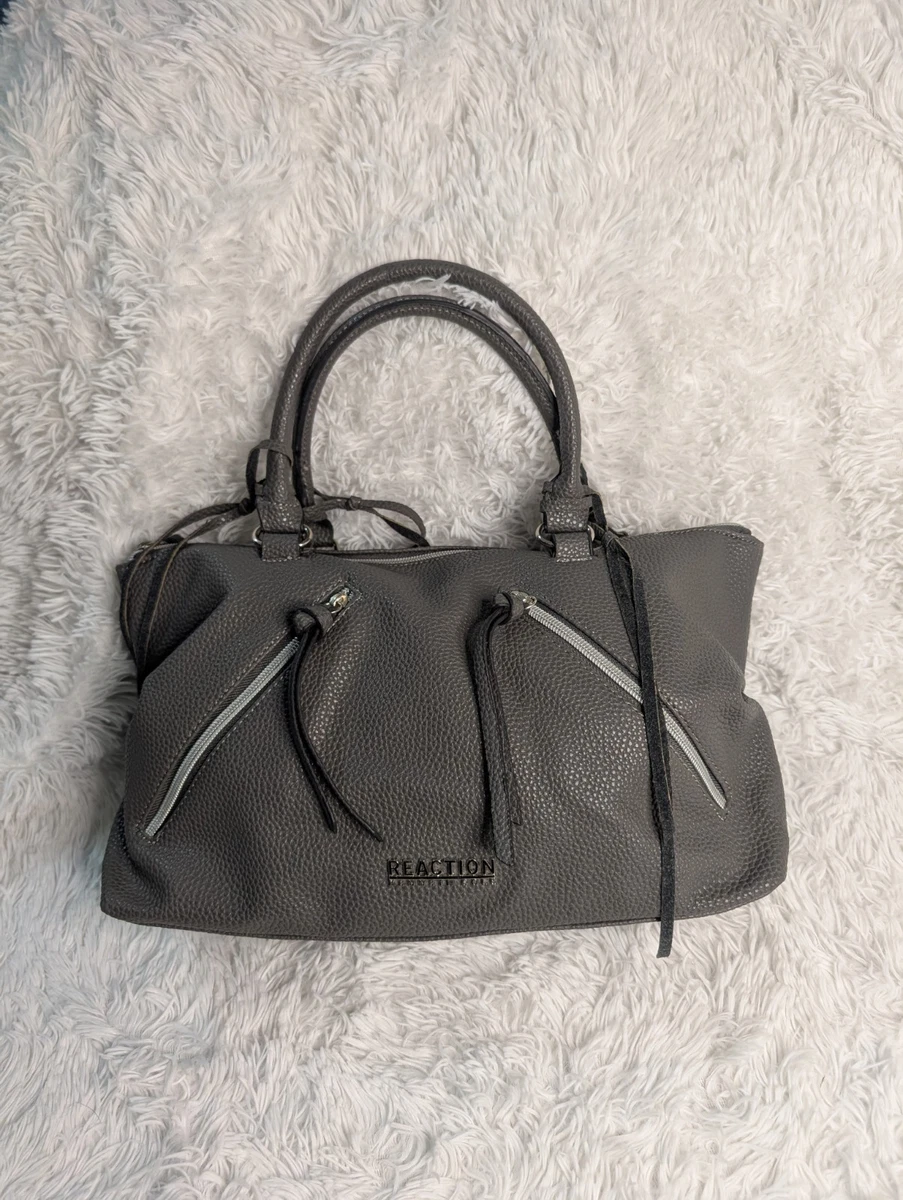 Sac Kenneth Cole Reaction Gris Bandoulière Main Similicuir Moyen Neuf