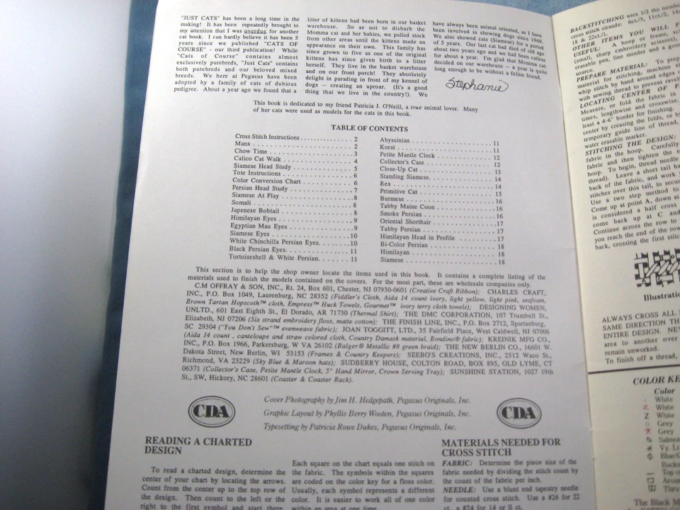 Pattern Chart-Cross Stitch CATS, Cross Stitch BABY, Needle Point Pillow-Vtg. - Image 3 of 4