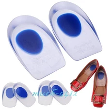 3Pairs Heel Support Silicone Gel Cushion Inserts Insole Plantar Foot Heel Cups