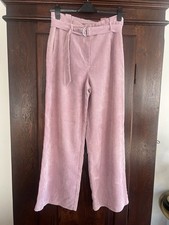 Primark Women’s Pink Peg Wide Leg Corduroy Trousers Size 14