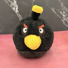 Angry Birds Black Bird Plush 5" Bomb Stuffed Commonwealth 2010