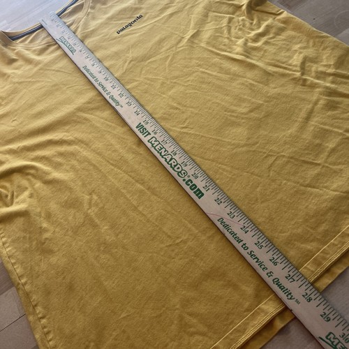 Patagonia Shirt Men Extra Large Mustard Spellout Logo Cotton Crew Neck Pullover - Bild 6 von 6
