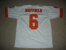 Unsigned BAKER MAYFIELD Custom Tampa Bay White Sewn Football Jersey Sizes S-3XL