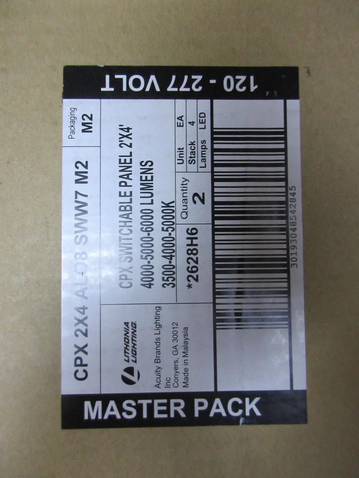 Lithonia Lighting Contractor Select CPX 2ft x 4ft Integrated LED Panel Light 2PK - Image 4 of 4