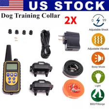 Electric Dog Training Collar Waterproof Dog Bark Collar Pet with Remote Control