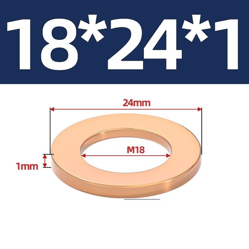 Metric Copper Sealing Washers Flat Gasket Rings Form A DIN 7603 A - M3 - M60 - Picture 103 of 135