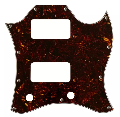 Brown Tortoise Pickguard Guitar Parts For Gibson SG TV Jones Full Face Style