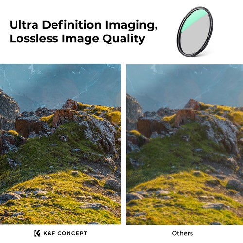 K&F Concept Lens Filter CPL Ultra Low Reflection NANO X 49mm 52mm 67mm 77mm 82mm - Picture 7 of 8
