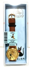 SEIKO ALBA ACCK411 Studio Ghibli Watch Kiki's Delivery Service Jiji Gold Japan