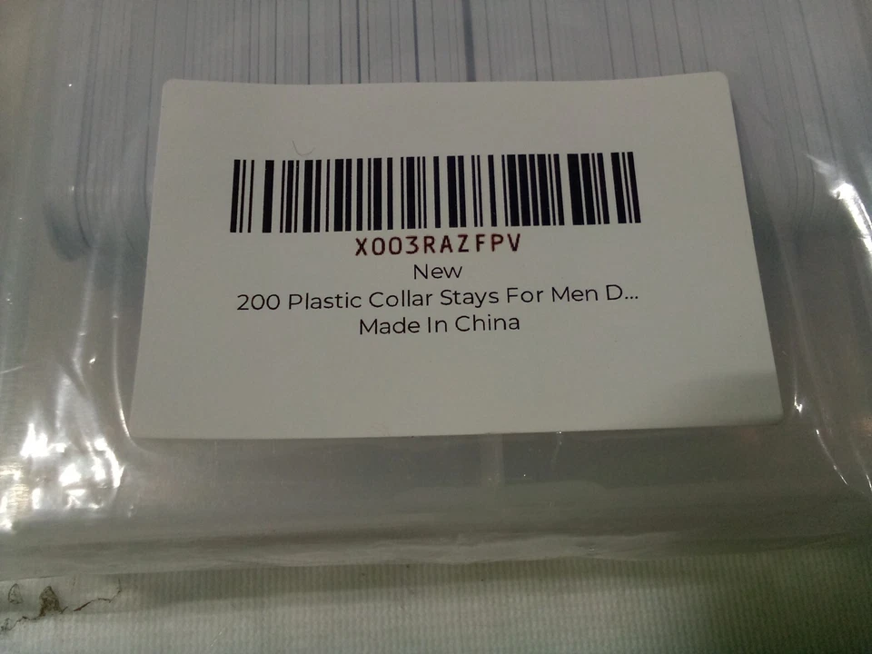 Camisa de vestir 200 estancias de plástico con cuello para hombre X003RAZFPV Foto 2 de 4