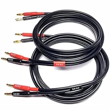 CESS-037-6f Banana Plug Male to Male Speaker Cable 12 Gauge 680 Strand Count ...