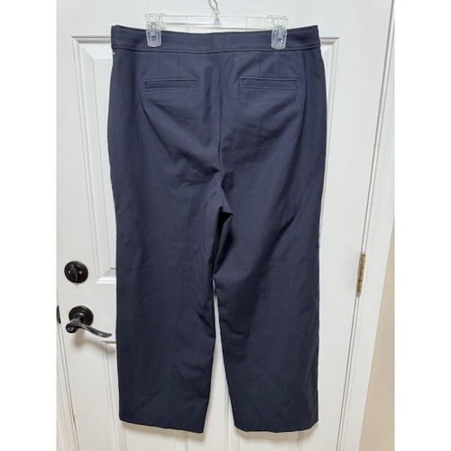 Talbots sailor style pants wide leg stretchy side close black size 14P - Picture 2 of 6