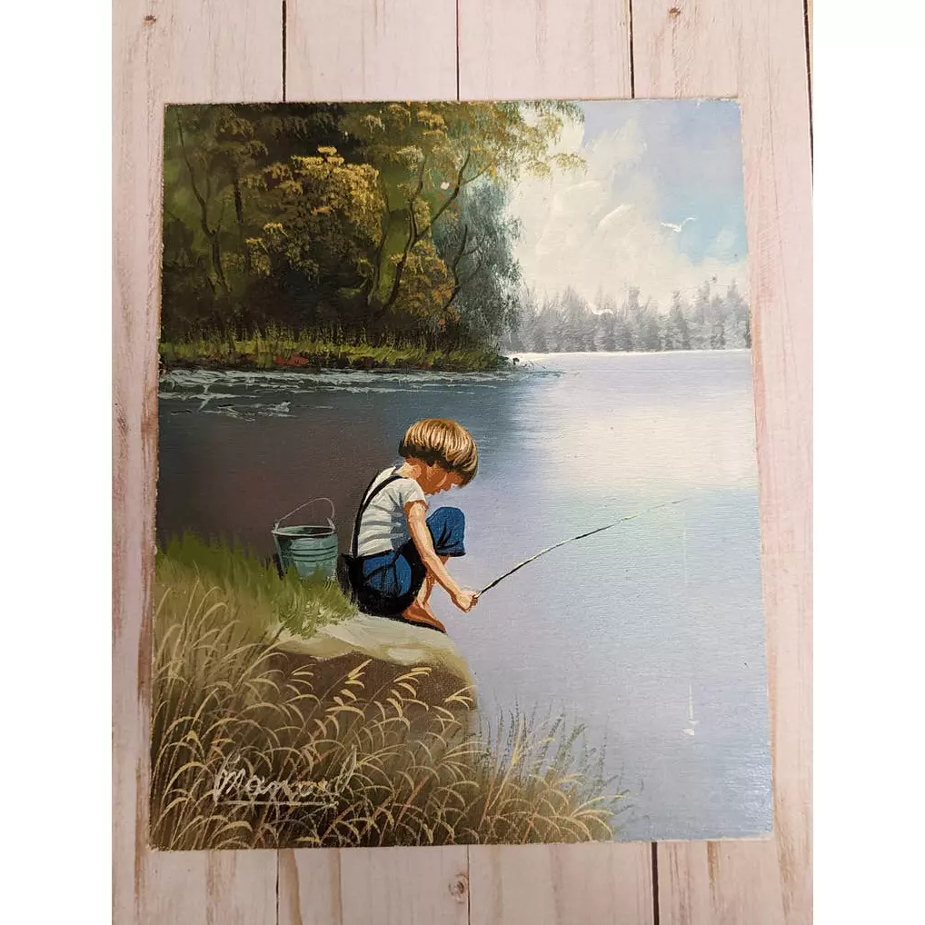 Fishing painting sale