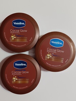 3-pack Vaseline Moisture Cocoa Radiant Body Cream 2.53 fl oz/Each  -NEW