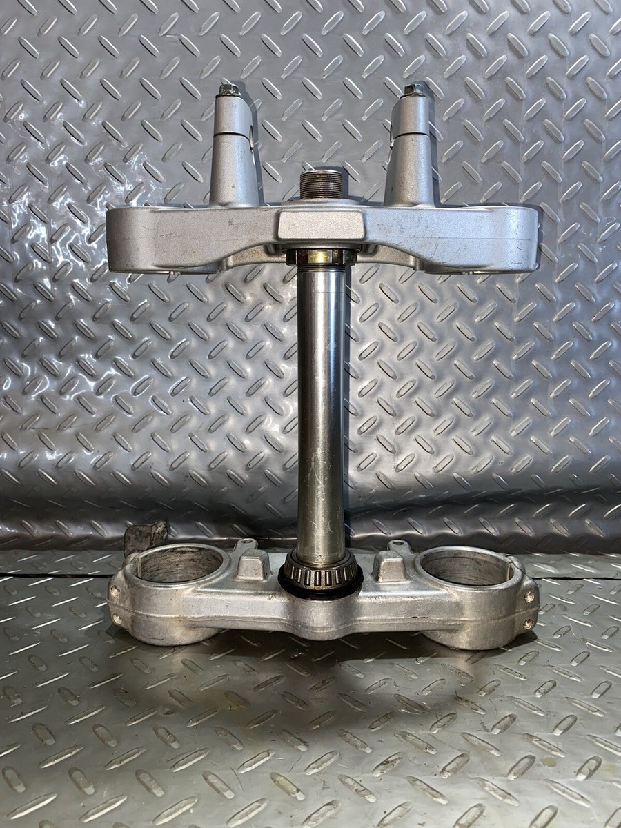 ぶうあ様3点おまとめ 2003 Yamaha Yz125 OEM Front Forks Triple Clamp Upper Triple Tree