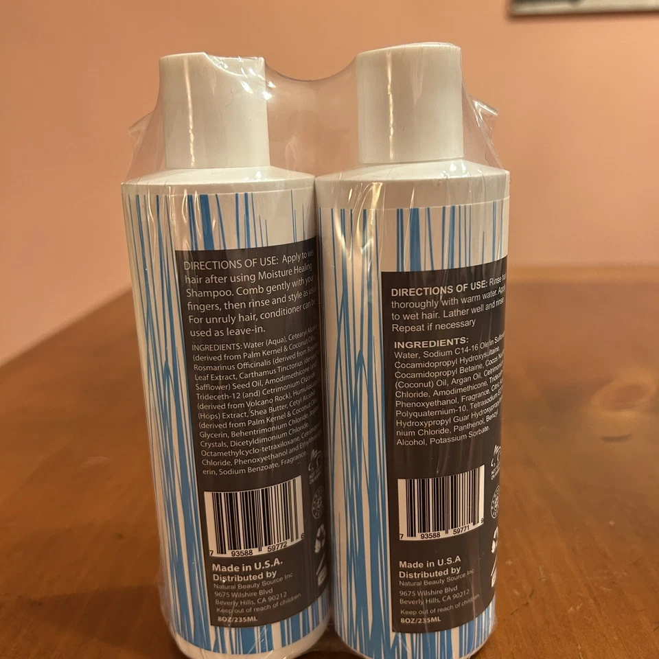 Juego de champú y acondicionador curativo hidratante Nelson J Beverly Hills 8 oz cada uno ¡NUEVO! Foto 3 de 4