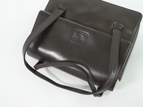 LOEWE Leather Handbag Brown Gold - Picture 5 of 15