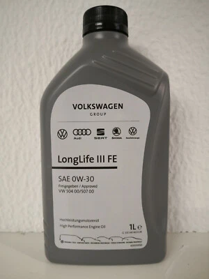 Original VW Longlife 3 Öl 0W30 VW 504 00/507 00