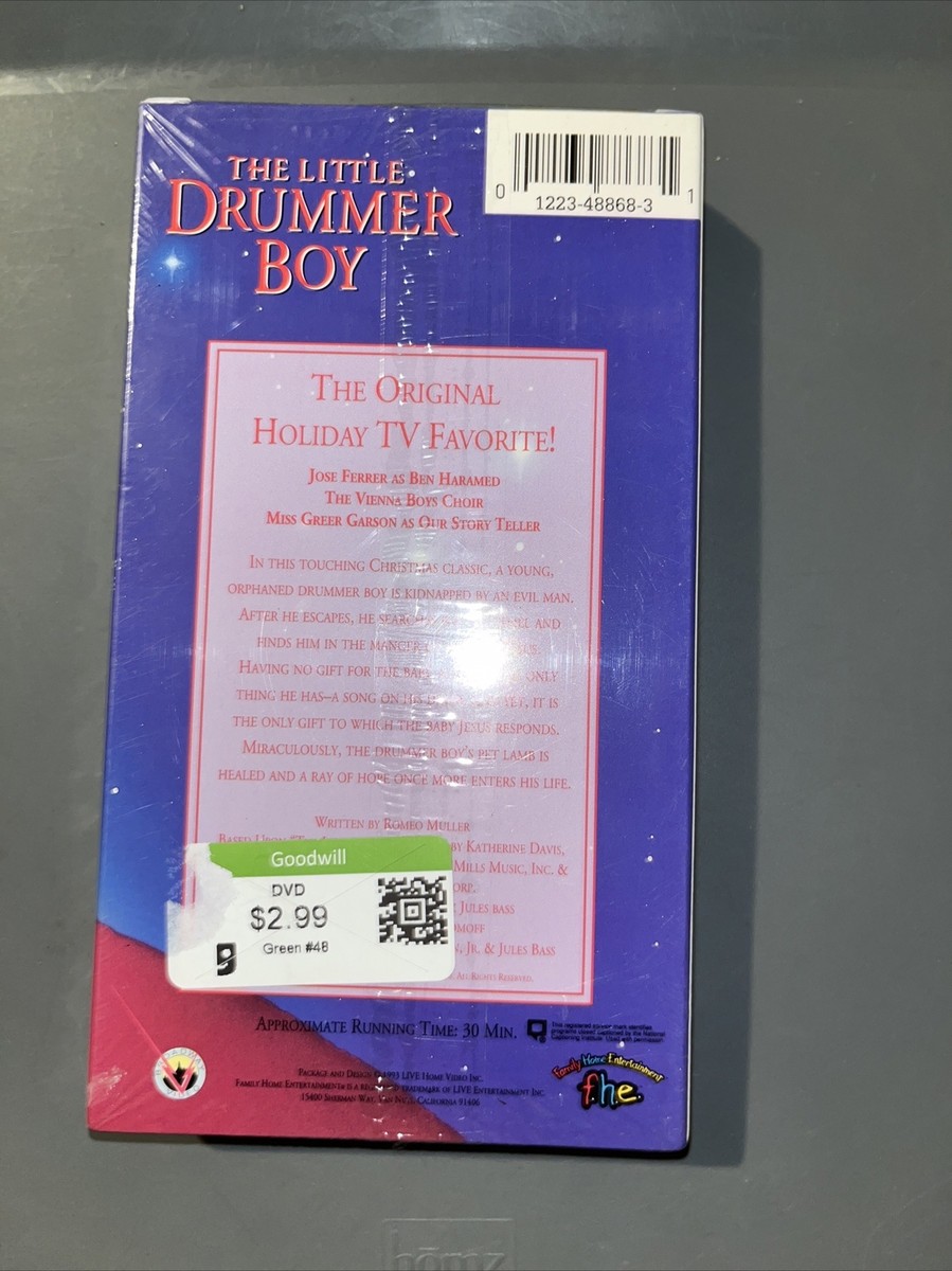 The Little Drummer Boy (VHS, 1993) Christmas Animated FHE - Brand