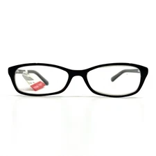 WP1023 BK/CR Black Crystal Womens Square Full Rim Eyeglasses 51-15-135