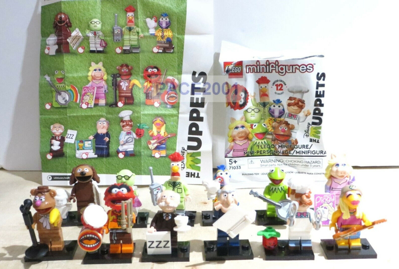 LEGO 71033 The Muppets Minifigures - Complete Set of 12 - 2022 (Kermit, Fozzie..