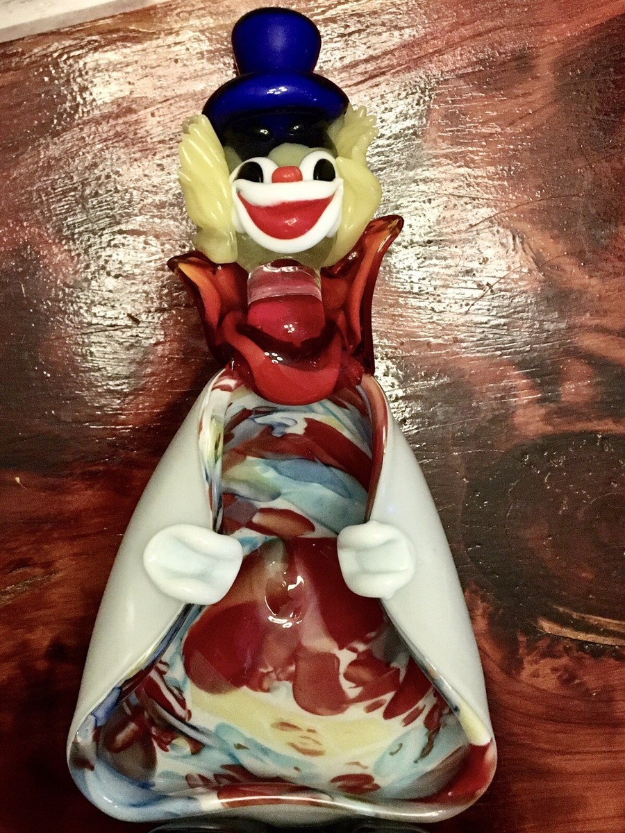 Vtg Murano art glass clown ashtray mint condition | eBay