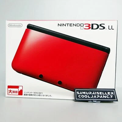 Nintendo 3DS LL Tragbare Videospielkonsole Rot und Schwarz Japan Neu