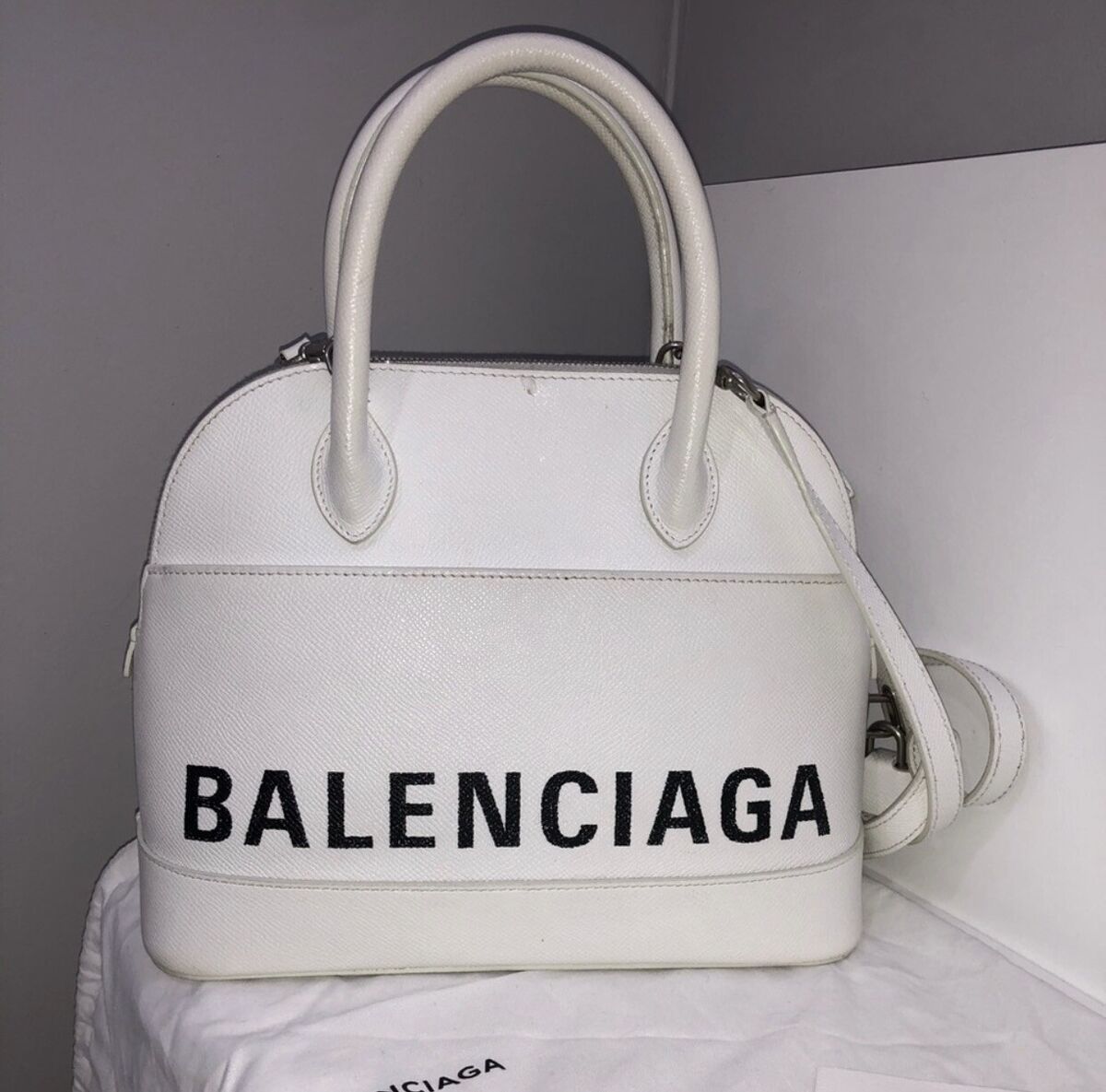 Balenciaga Small Ville Beige￼￼ Leather Top Handle Bag