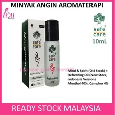 10 X Safecare Roll On Aromatherapy Refreshing Medicated Oil 10 Ml 